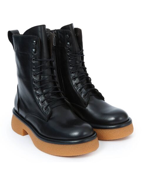 Boots en Cuir Mikaela noires