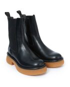 Boots en Cuir Camelia noires