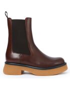 Chelsea Boots en Cuir Camelia marron