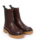 Chelsea Boots en Cuir Camelia marron