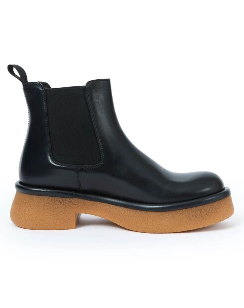 Chelsea Boots en Cuir Lina noires