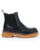 Chelsea Boots en Cuir Lina noires