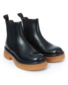 Chelsea Boots en Cuir Lina noires