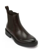 Boots en Cuir Naomi marron foncé