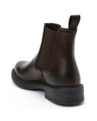 Boots en Cuir Naomi marron foncé