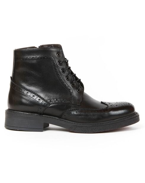 Boots en Cuir Greta noires