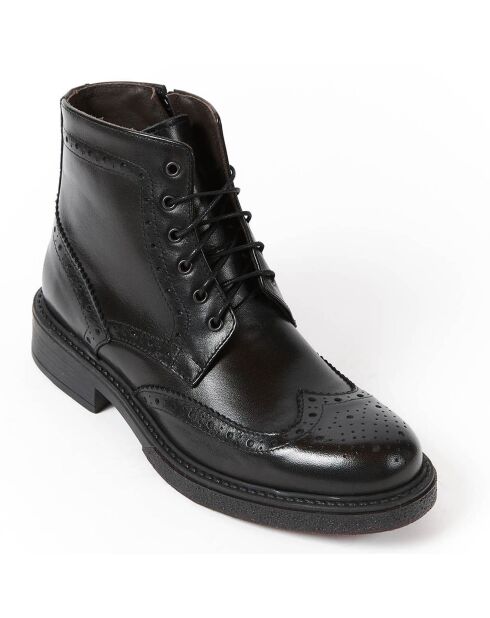 Boots en Cuir Greta noires