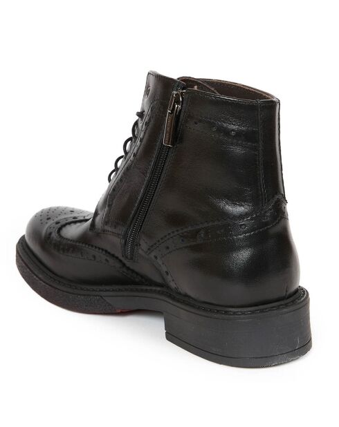 Boots en Cuir Greta noires