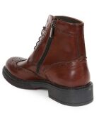 Boots en Cuir Greta marron foncé