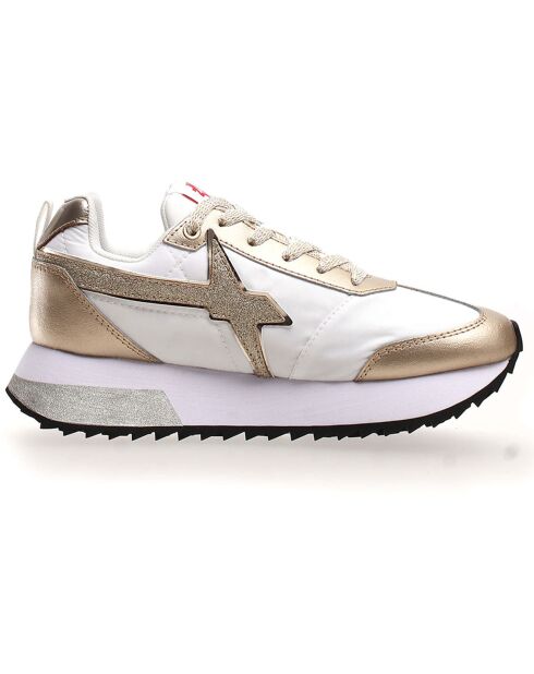 Sneakers en Cuir Kis blanc/doré
