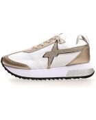 Sneakers en Cuir Kis blanc/doré