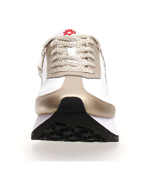 Sneakers en Cuir Kis blanc/doré