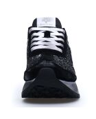 Sneakers en Cuir Kis noir/blanc/léopard