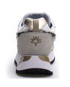 Sneakers en Cuir Kis blanc/beige/léopard