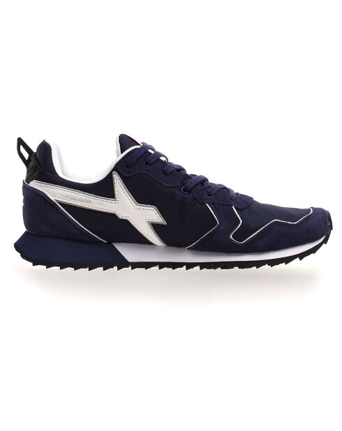 Sneakers en Cuir Jet bleu marine/blanc