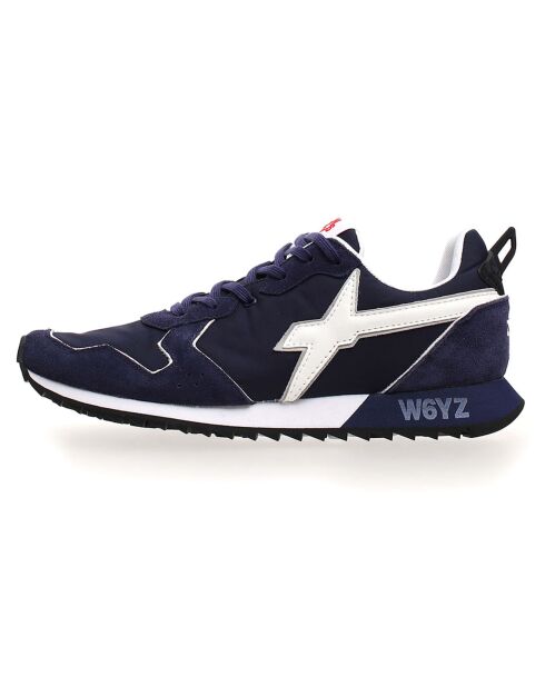 Sneakers en Cuir Jet bleu marine/blanc