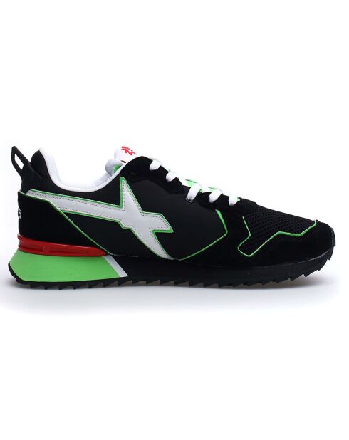 Sneakers en Cuir Jet noir/rouge/vert