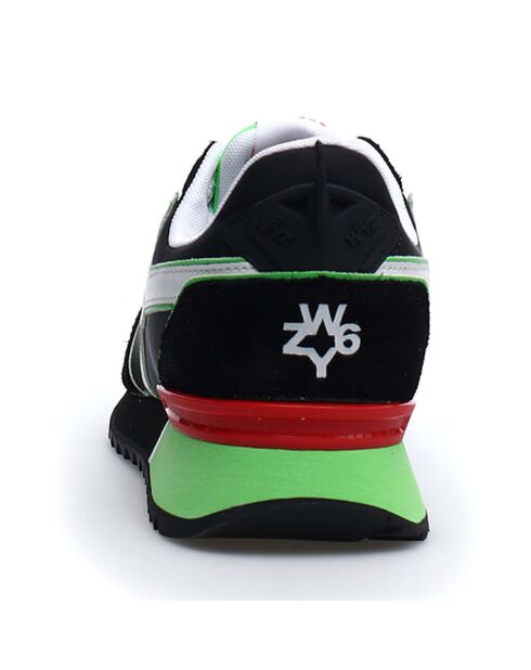 Sneakers en Cuir Jet noir/rouge/vert