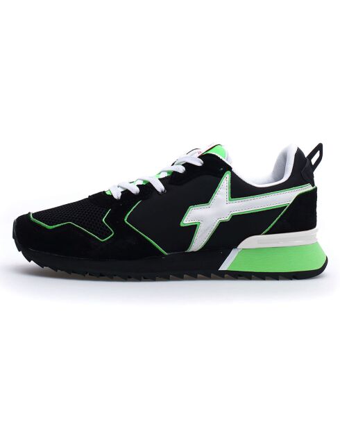 Sneakers en Cuir Jet noir/rouge/vert