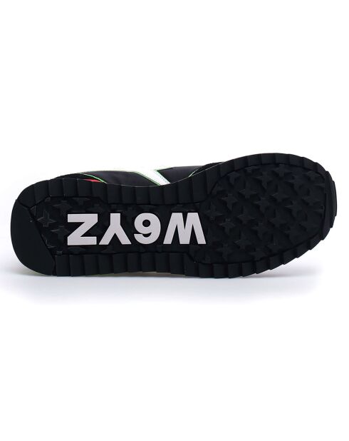Sneakers en Cuir Jet noir/rouge/vert