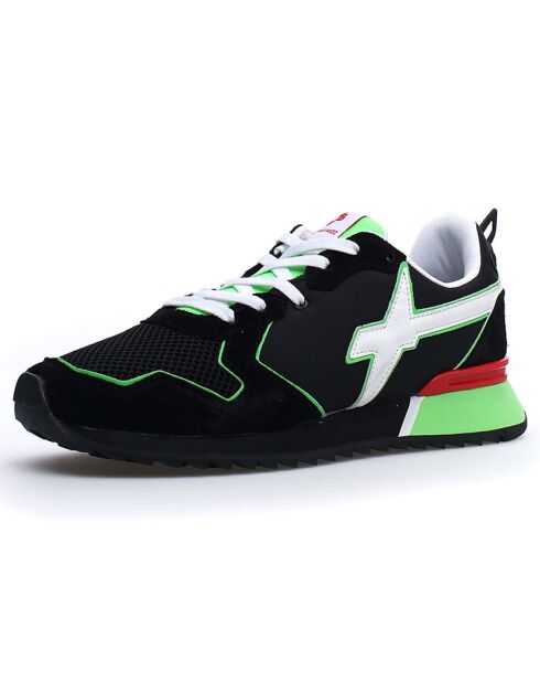 Sneakers en Cuir Jet noir/rouge/vert