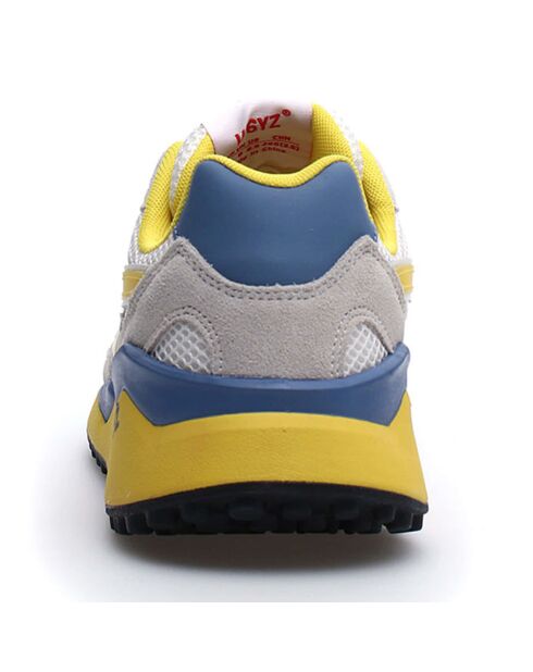 Sneakers en Cuir Wolf gris/jaune/bleu