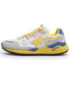 Sneakers en Cuir Wolf gris/jaune/bleu