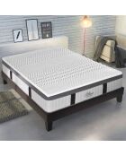 Surmatelas Air Fresh bleu/blanc - 180x200 cm