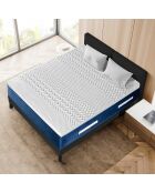 Surmatelas Air Fresh bleu/blanc - 180x200 cm