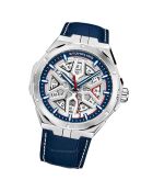 Montre Homme en Cuir Automatique Legacy bleu/argenté