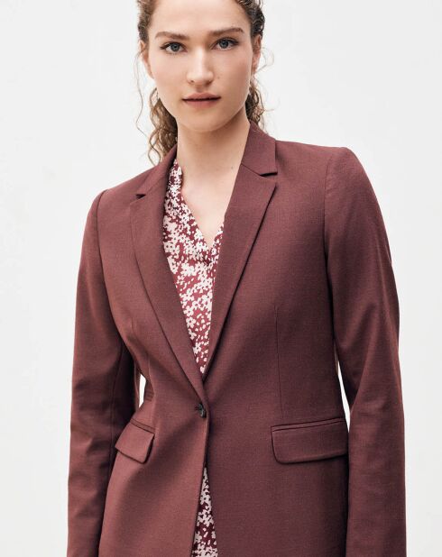 Blazer en Laine mélangée Annette bordeaux