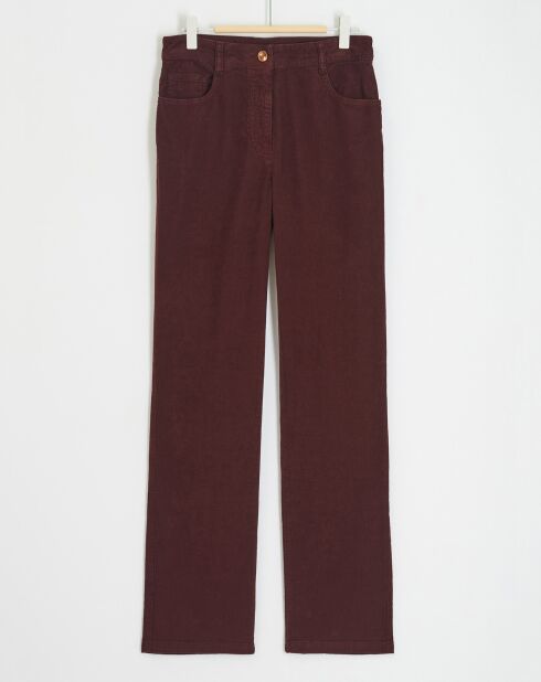 Pantalon en Velours côtelé Clavo bordeaux