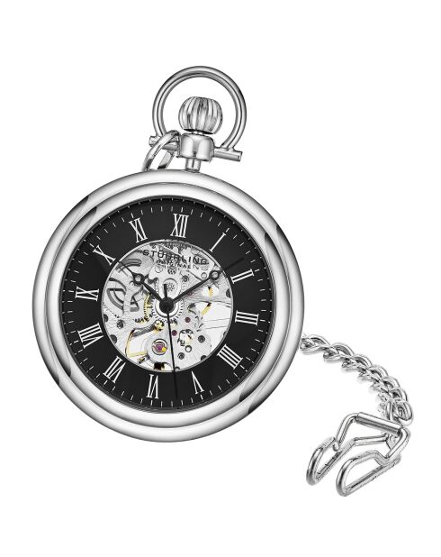 Montre à gousset Homme en Acier Mécanique Legacy argenté/noir
