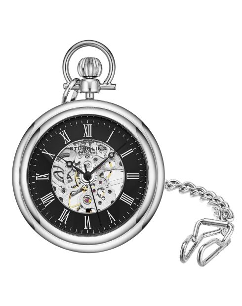 Montre à gousset Homme en Acier Mécanique Legacy argenté/noir