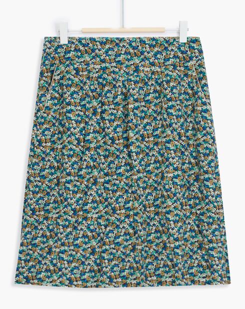 Jupe Genna à fleurs vert/multicolore