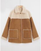 Manteau Kimi marron/beige