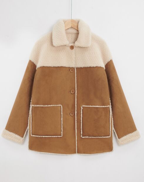 Manteau Kimi marron/beige