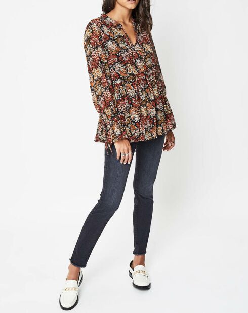 Blouse Star Woven à fleurs noir/multicolore