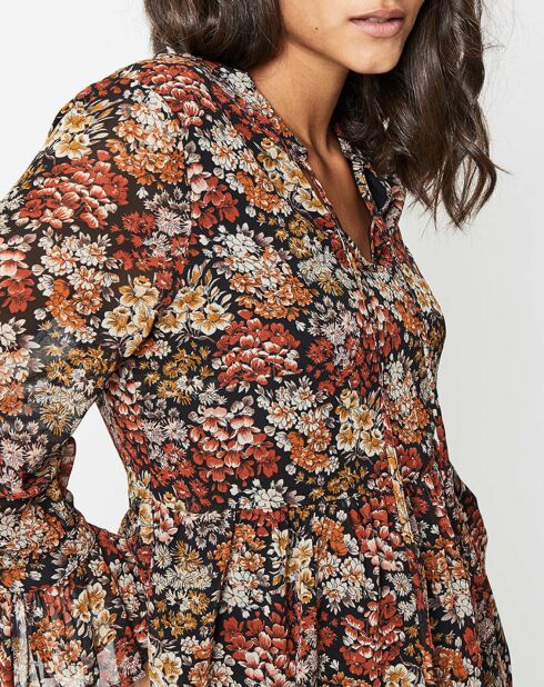 Blouse Star Woven à fleurs noir/multicolore