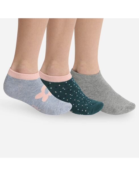 3 Paires de chaussettes motifs multicolores