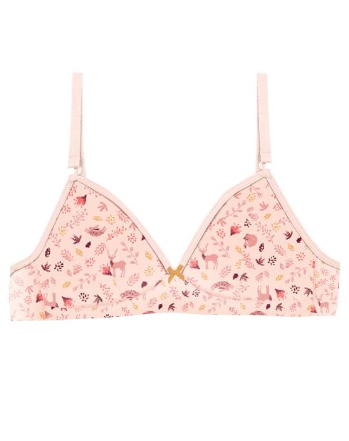 Soutien-gorge souple imprimé rose