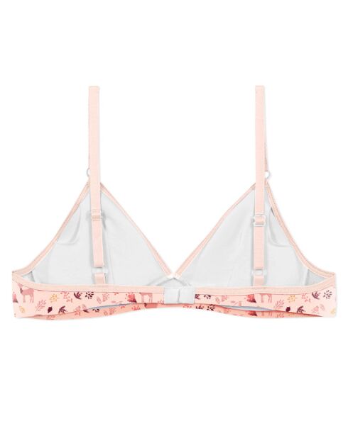 Soutien-gorge souple imprimé rose