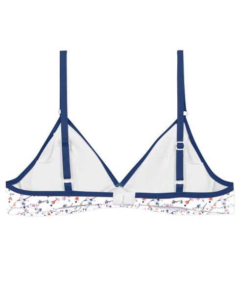 Soutien-gorge souple imprimé bleu/blanc