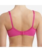 Soutien-gorge emboitant en microfibre et tulle Generous fushia