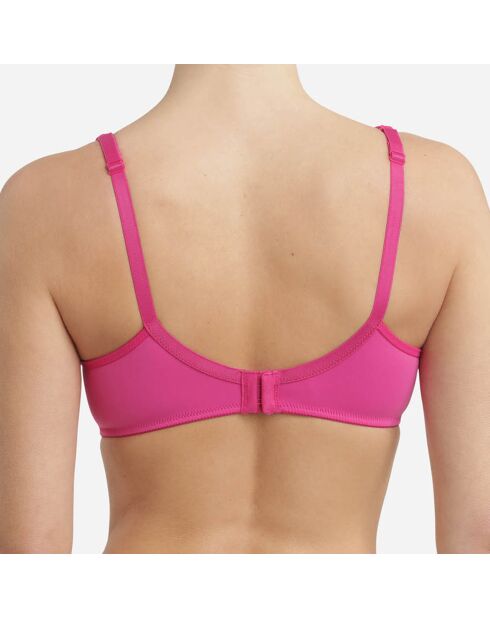 Soutien-gorge emboitant en microfibre et tulle Generous fushia