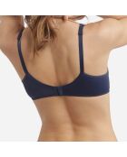 Soutien-gorge emboitant en microfibre et tulle Generous bleu foncé