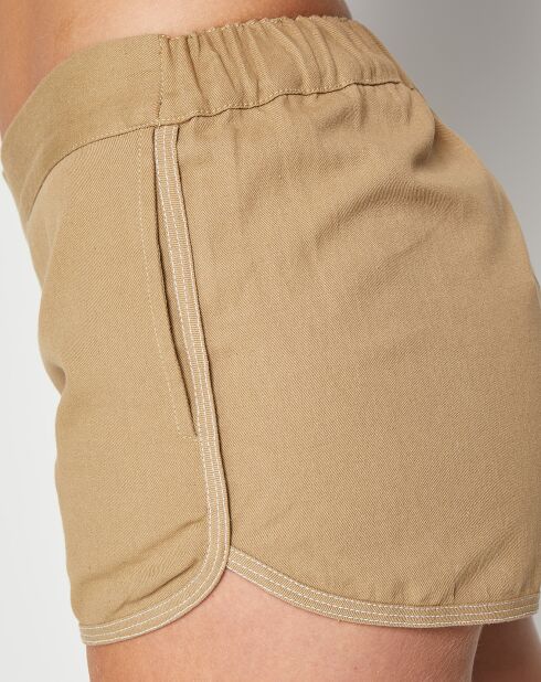 Beigefarbene Qi Shorts
