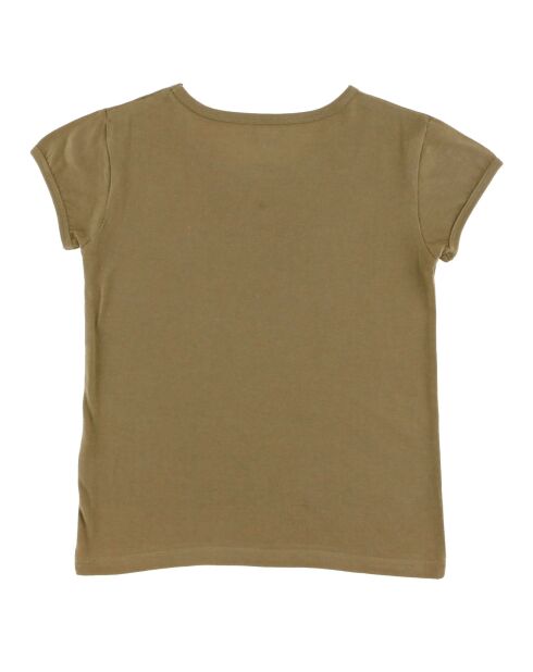Qlemoni khakifarbenes T-Shirt
