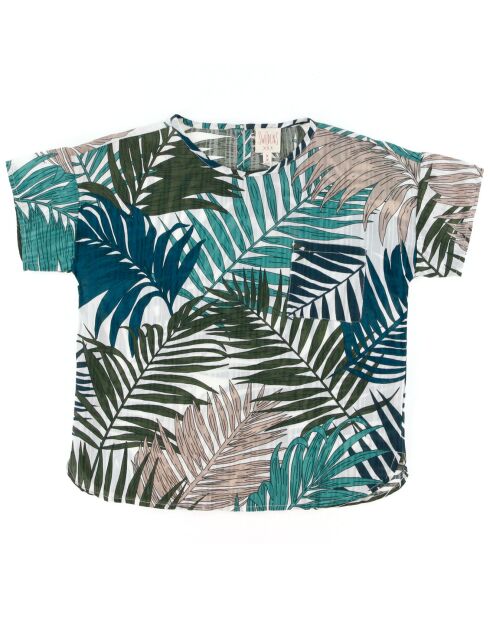 Qezali T-Shirt mit Palmen