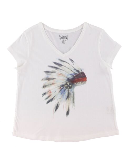Qloudi ecrufarbenes T-Shirt
